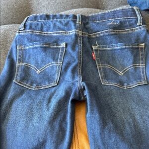 Levi's Blue Denim Jeans with Red Tab - Back Pocket View